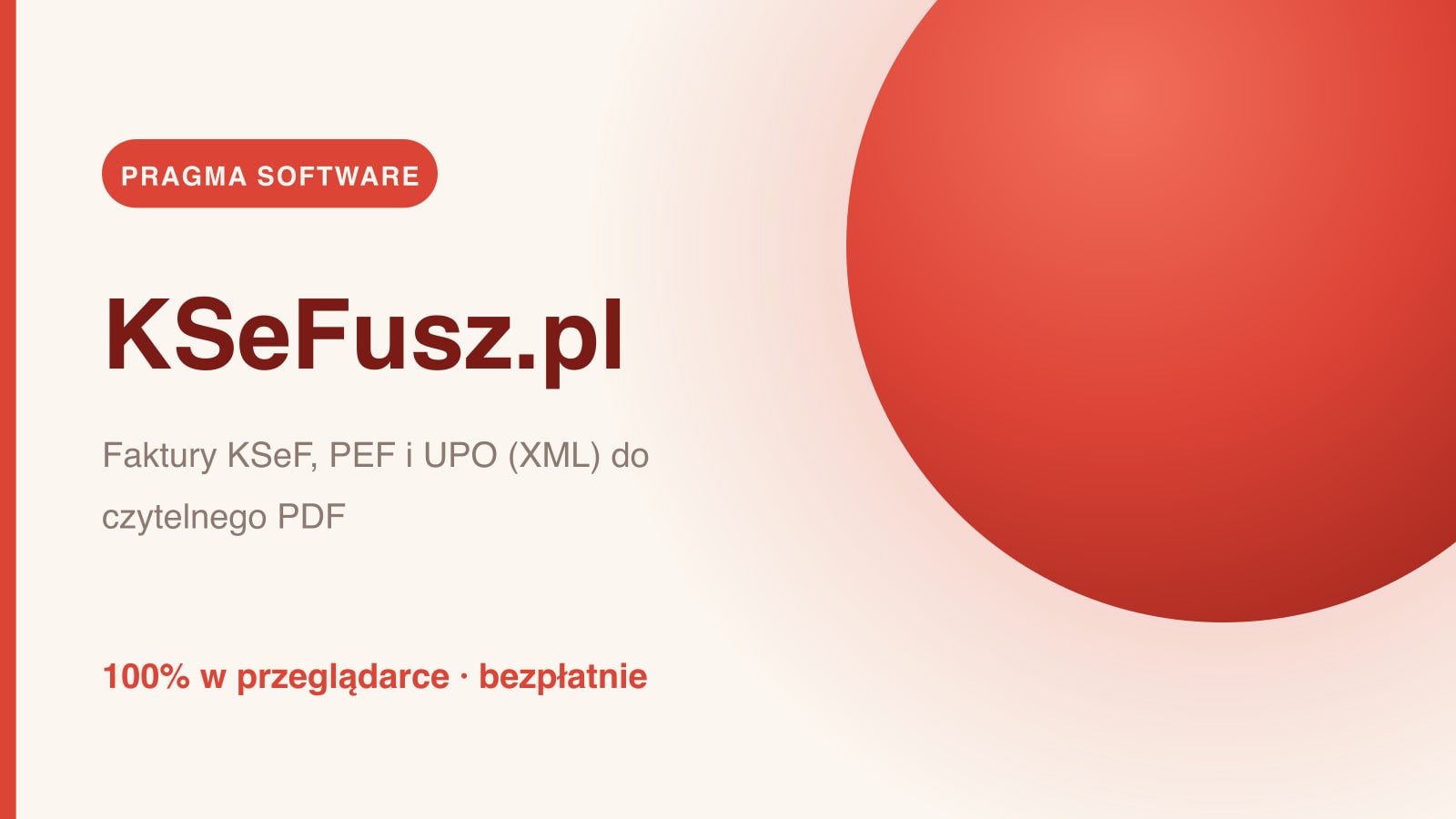 KSeFusz.pl - wizualizacja faktury KSeF w formacie PDF
